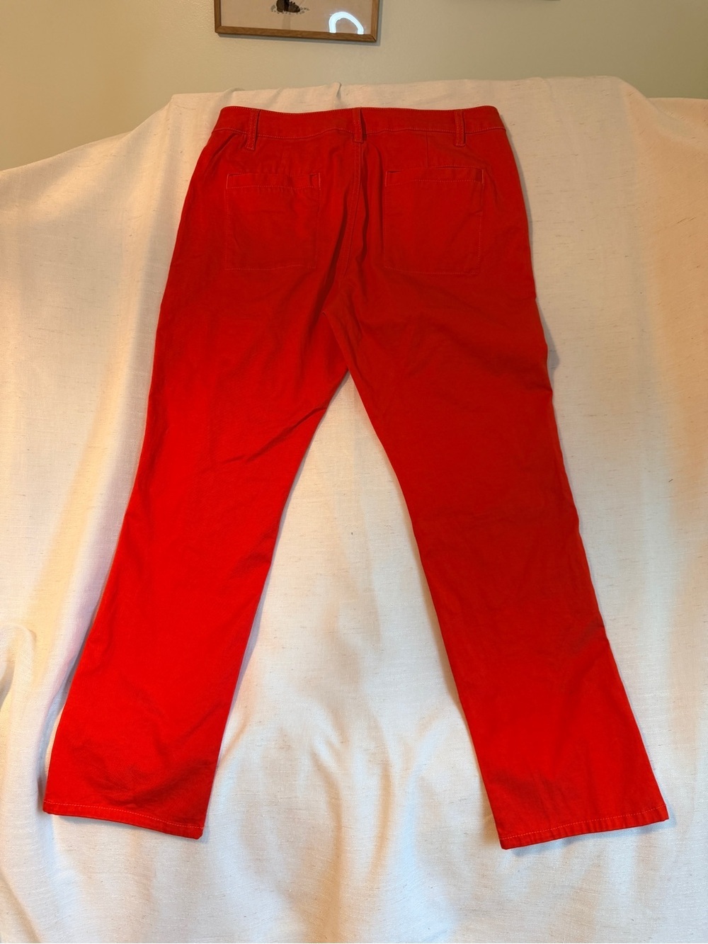 Cabi Utility Trouser Pants Size 10 Coral Orange Straight Leg Style 6046 - Picture 2 of 12